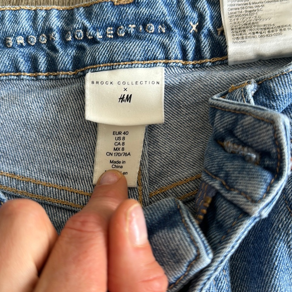 H&M Brock collection jeans size 8